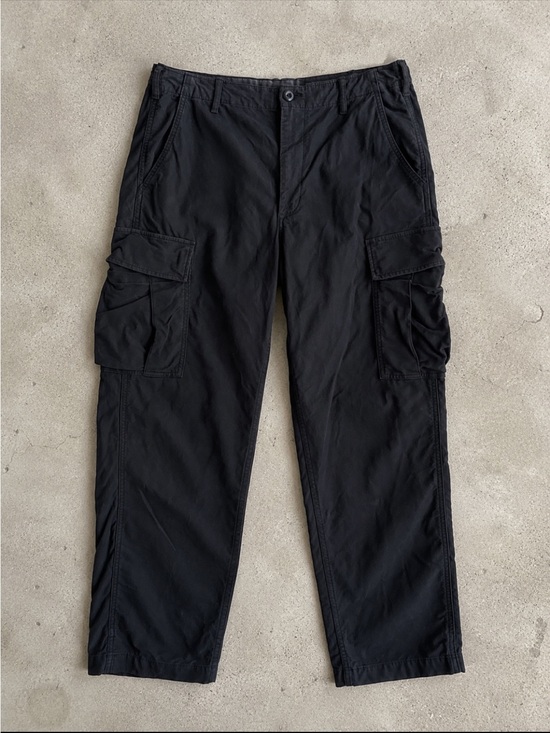 Uniqlo Other - Uniqlo Cargo Pants Men’s Medium Black Cotton Stretch Utility Casual Streetwear